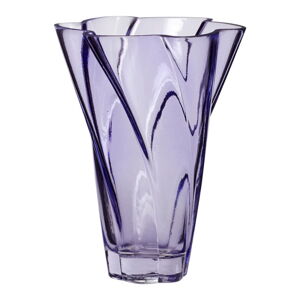 Fialová skleněná ručně vyrobená váza (výška 18 cm) Bloom – Hübsch